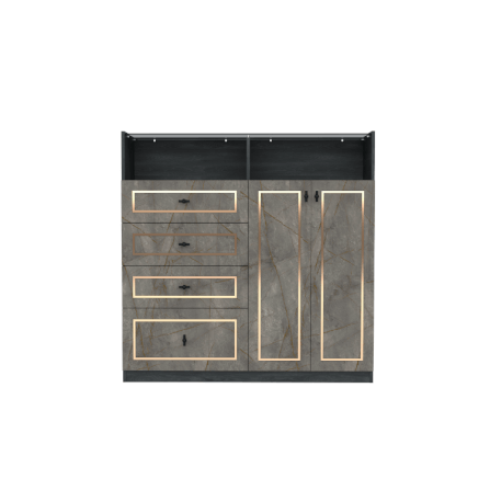 ตู้ลิ้นชัก 4 ลิ้นชัก WISDOM DESIGN FURNITURE GDW-121 120 ซม. สีแอชเกรย์/บราวน์มาร์เบิ้ล_3